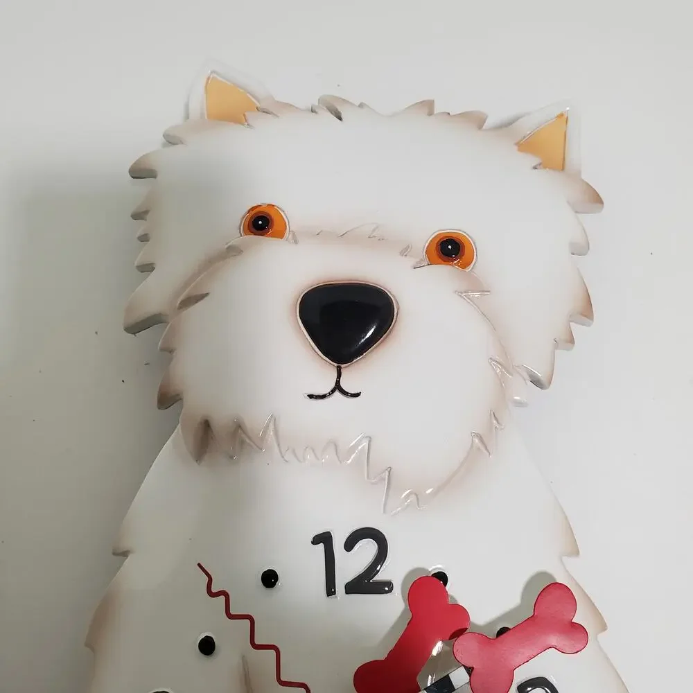Westin the West Highland Terrier Dog Wall Clock Allen Designs Missing Pendulum